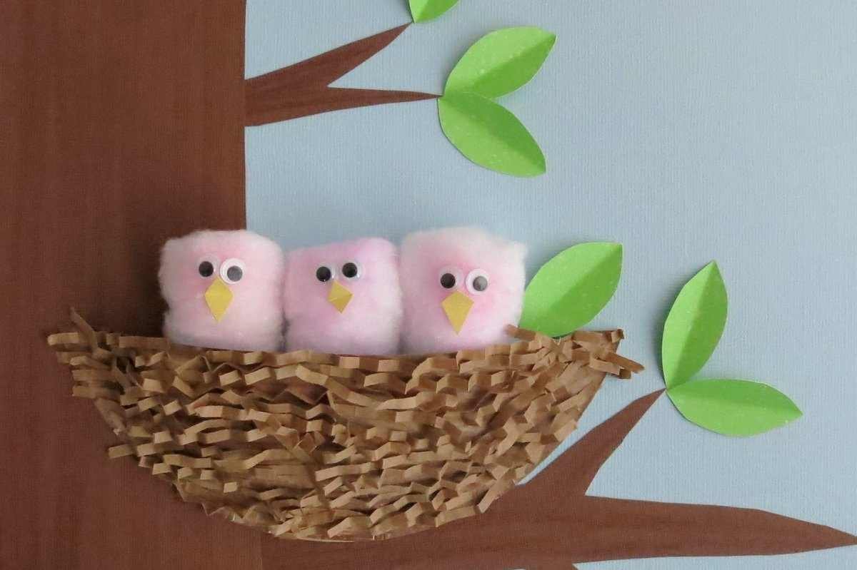 Cotton ball nest