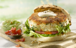 fish burgers with tomato salsa