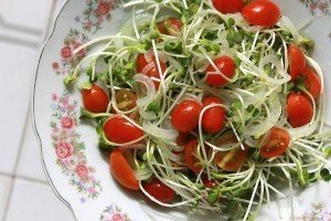 tomato onion cress salad