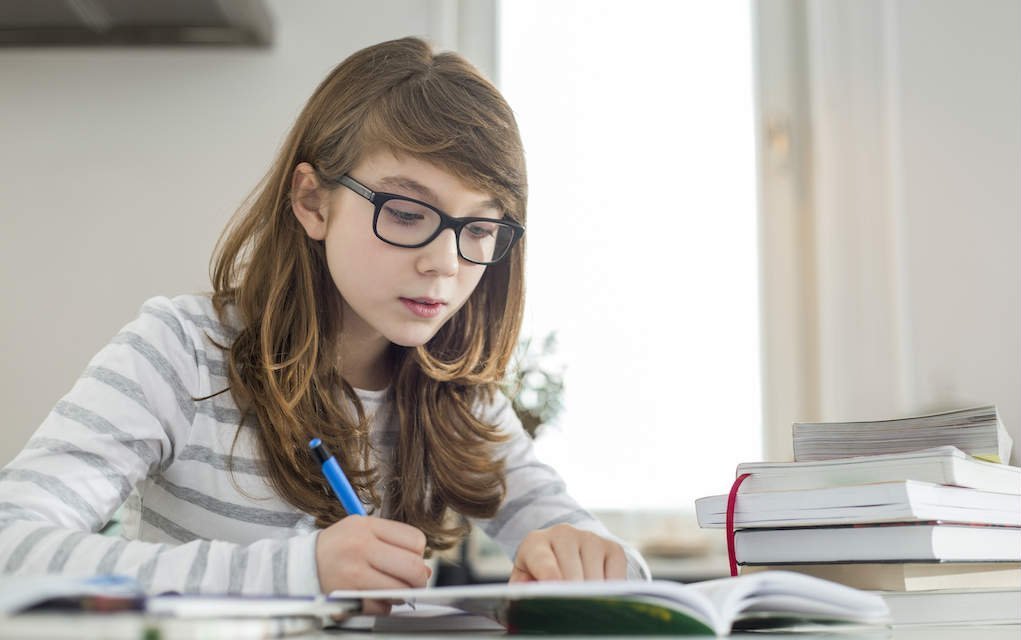 Girl studying for exam preparation tips - Mykidstime