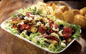 healthy salads roasted vegetables with cheese