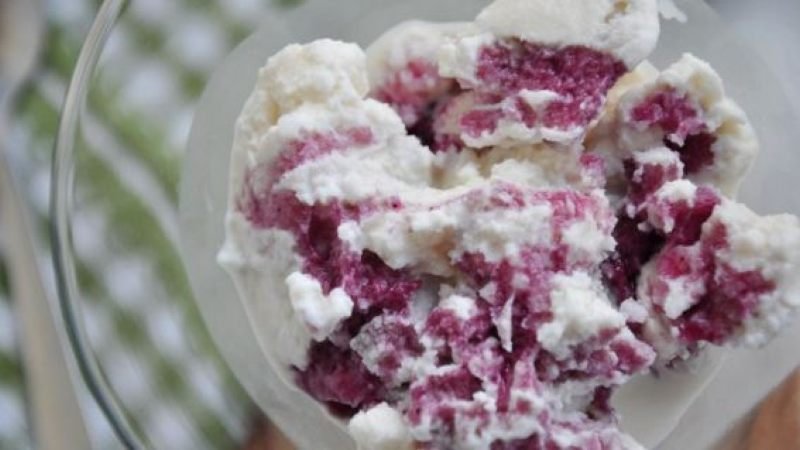 homemade ice cream in a bag
