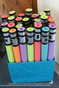 pool noodle light sabers