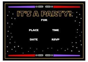 star wars invites