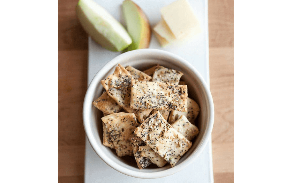 lunch box ideas homemade crackers with apple and cheese