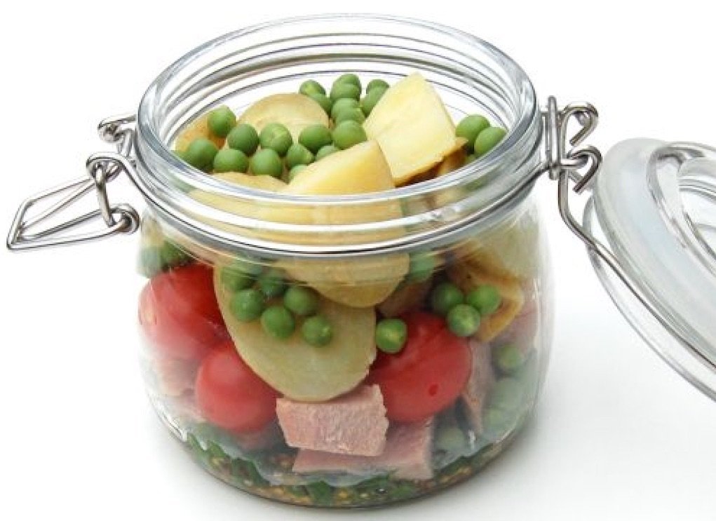 Potato salad in a jar lunch box ideas