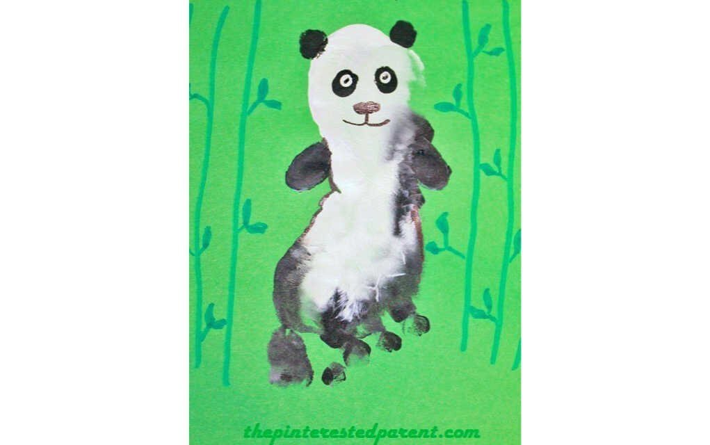 panda footprint craft - Mykidstime
