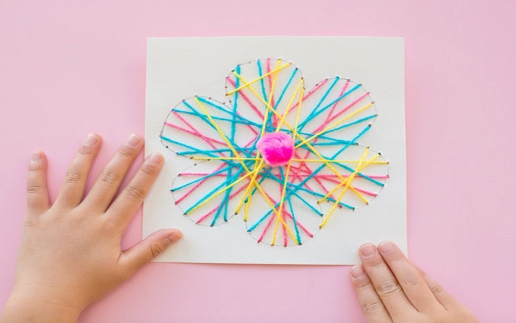 string flower craft