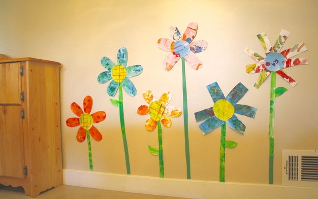 giant spring flowers collage