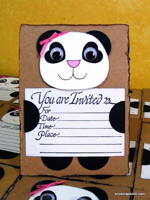 panda bear invitation