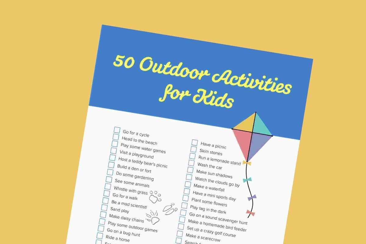 50 Outdoor Activities for Kids checklist - Mykidstime (1)