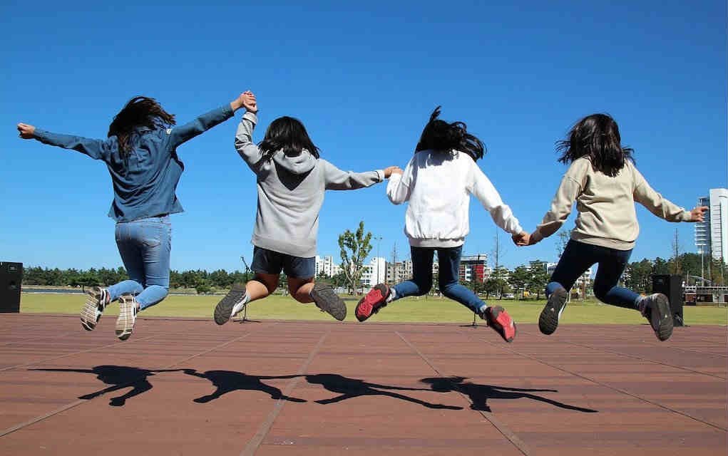 children running jumping children running jumping