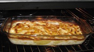 family dinner Ideas Potato and Bacon Bake