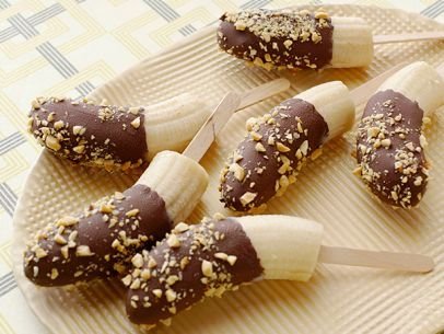 chocolate banana pops