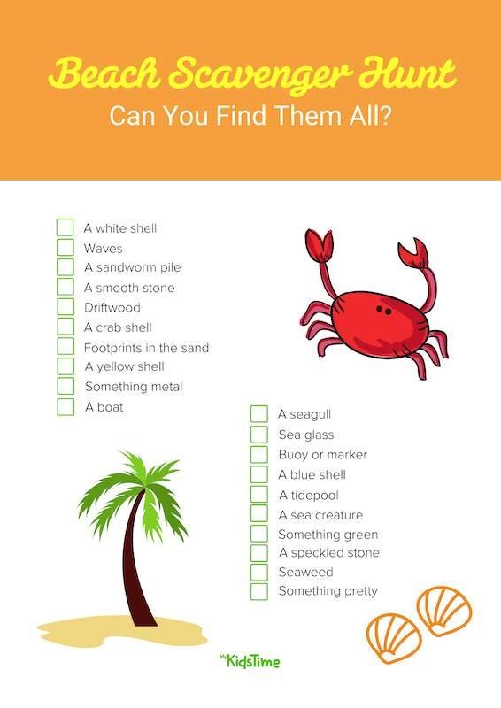 beach scavenger hunt