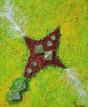 Plaster Picture with keepsakes summer crafts for kids