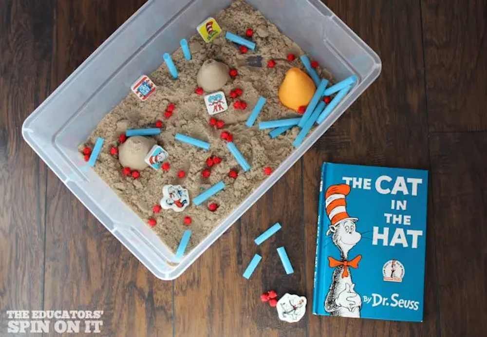 dr seuss sensory sand play