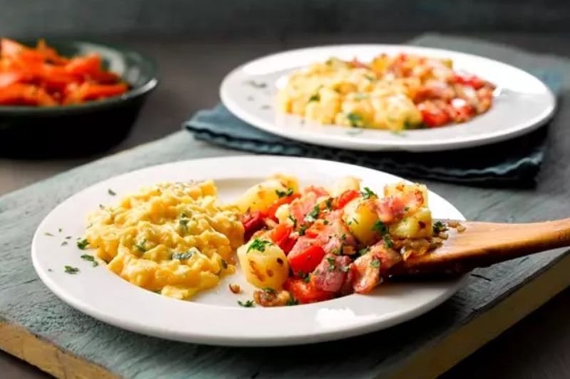 bord bia smoked salmon scramble