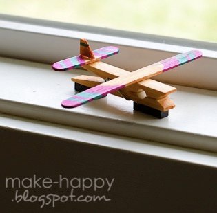 Clothes Peg Airplane Magnets