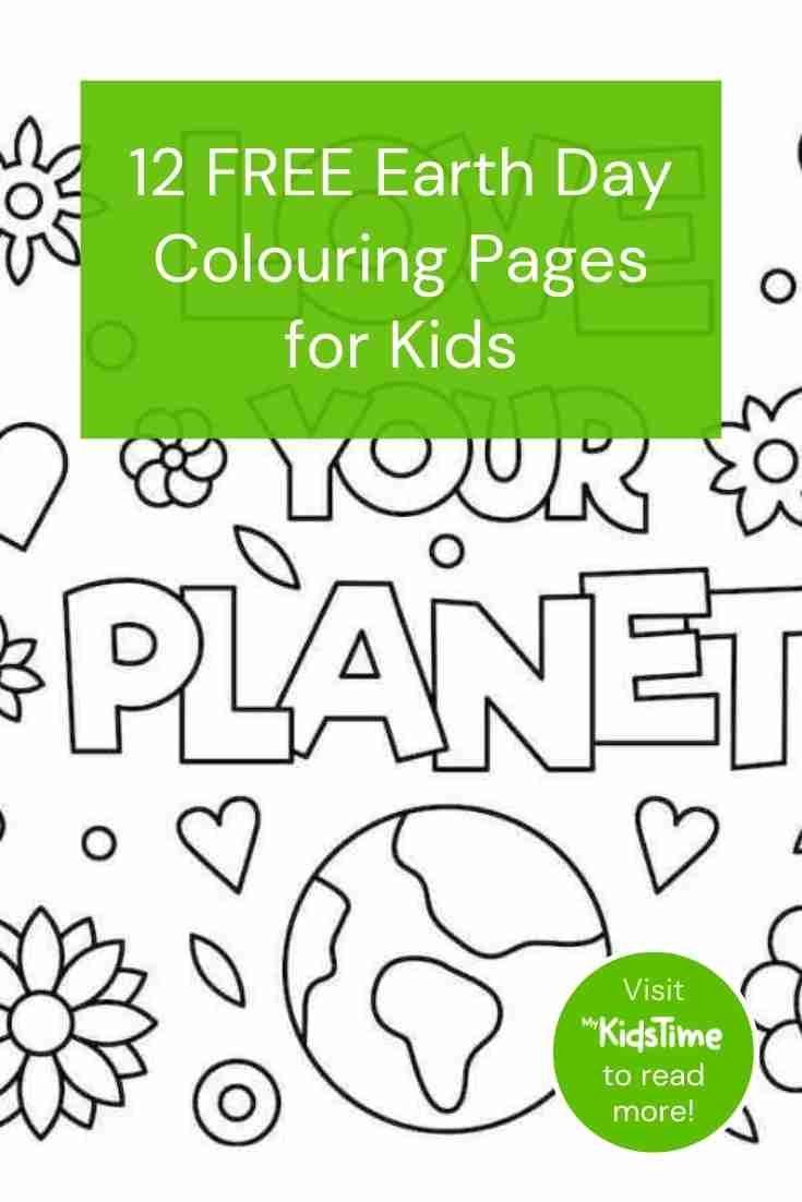12 FREE Earth Day Colouring Pages for Kids