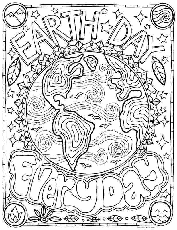 Earth day colouring pages