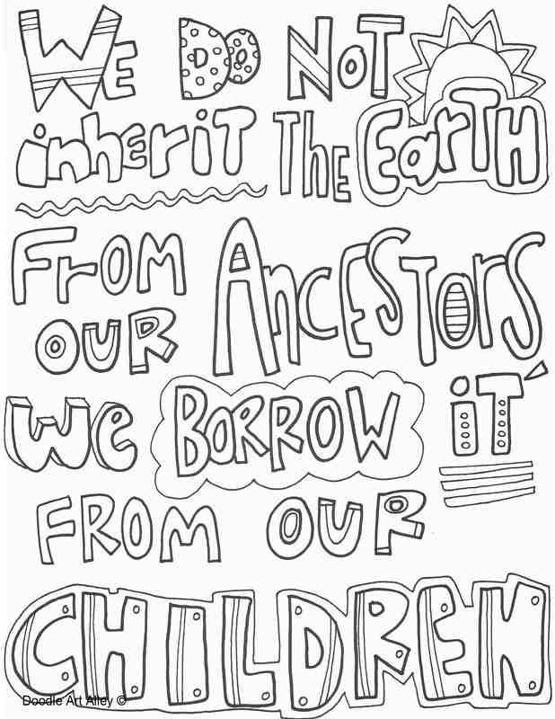 Earth day colouring pages