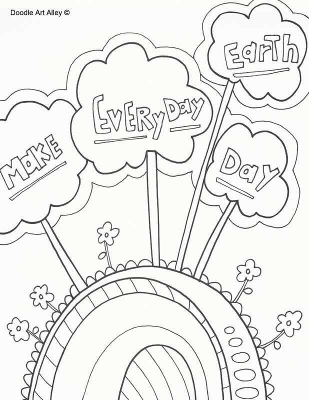 Earth day colouring pages