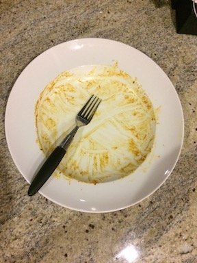 Michelles homemade chicken curry empty plate