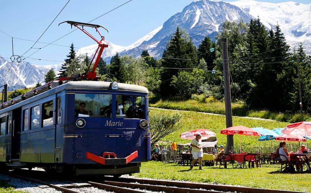 Les Houches tram to Mont Blanc Family Resorts France