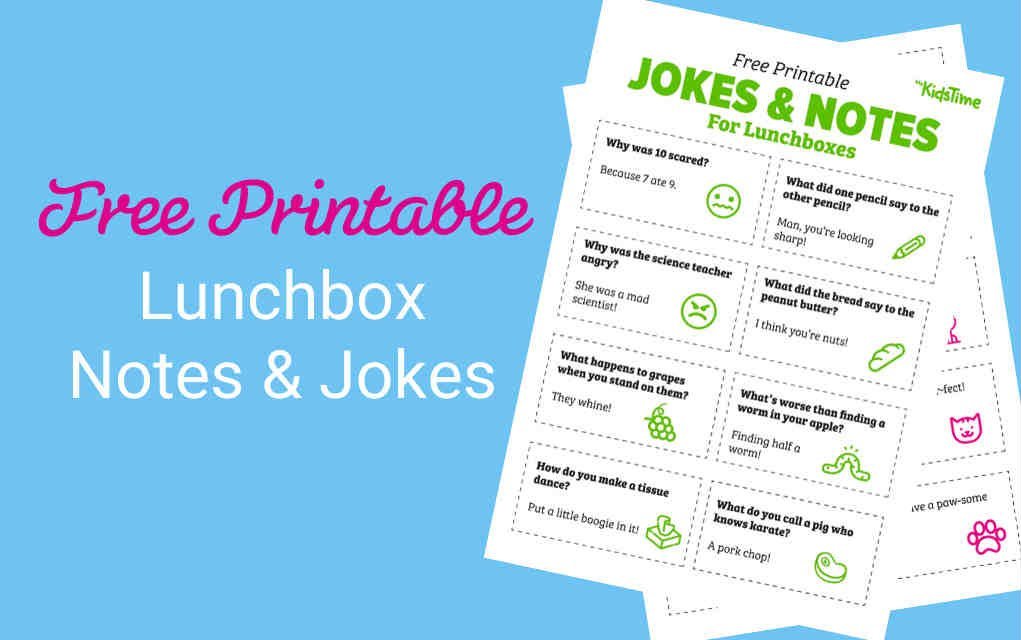 Download 28 FREE Printable Lunchbox Notes and Jokes