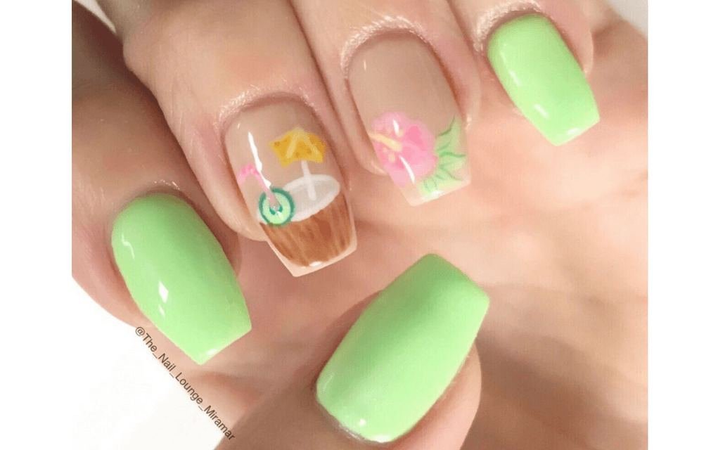 Summer nails cocktail hour