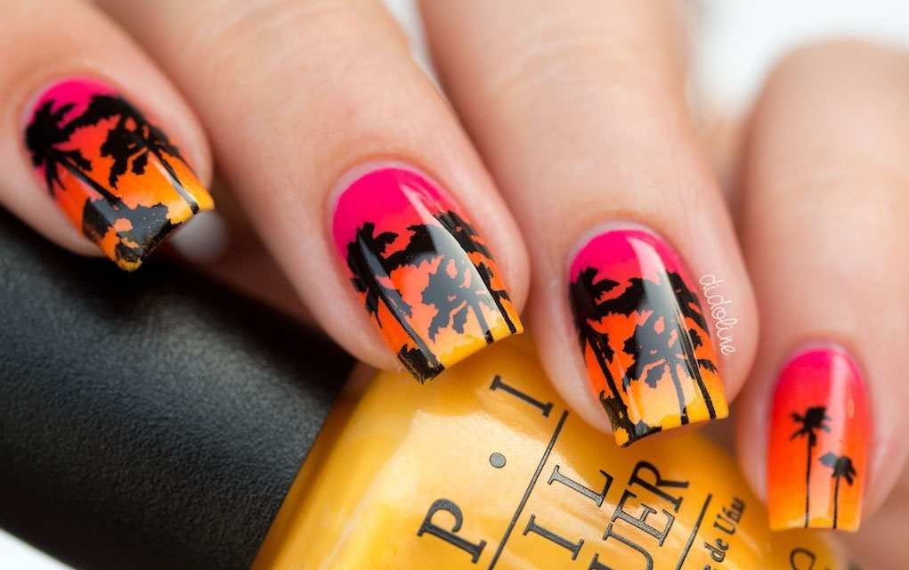 Summer nails Palm Trees