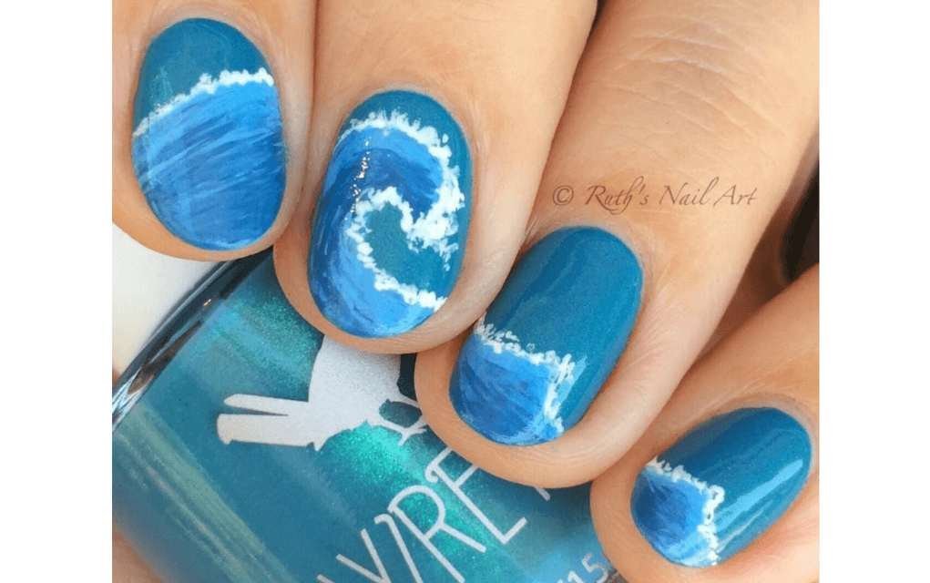 Summer nails surf design