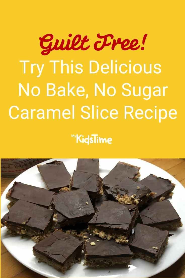 Healthy No Bake No Sugar Caramel Slice Recipe