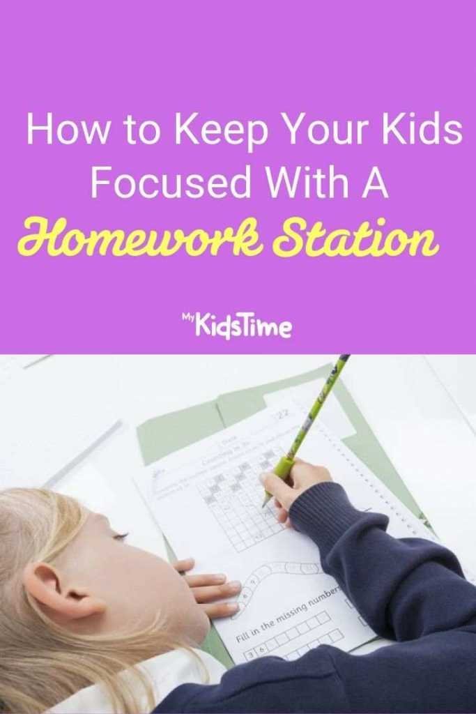 how to keep your kids focused with a homework station