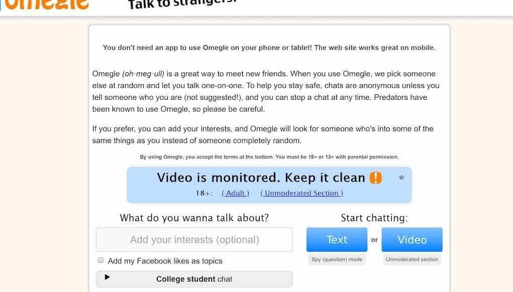 omegle-home-page (1) what is Omegle home page