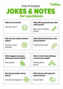 lunchbox notes and jokes