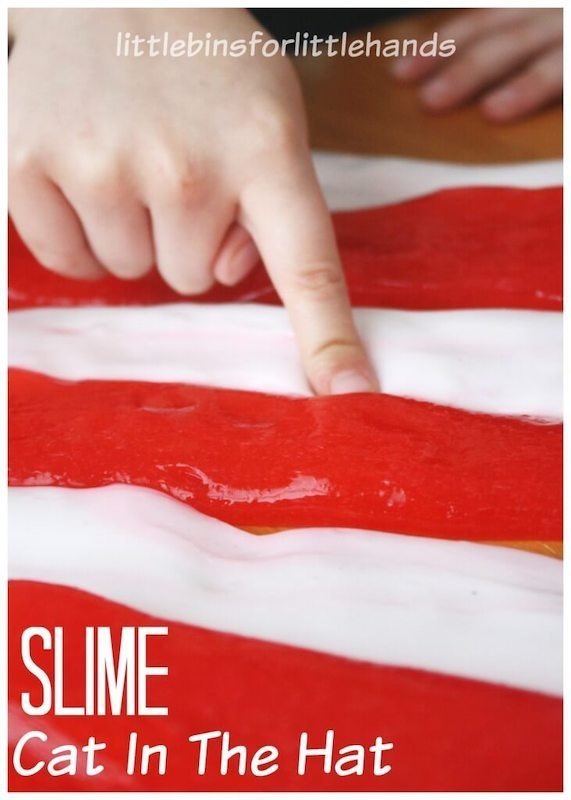Cat-In-The-Hat-Slime cat in the hat slime for Dr seuss sensory activities