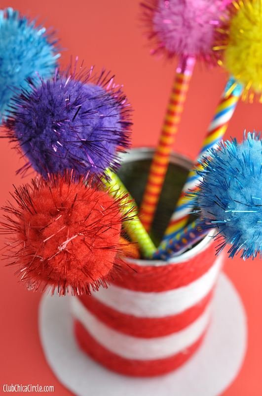 Dr.-Suess-Hat-and-Truffula-Tree-Pencils