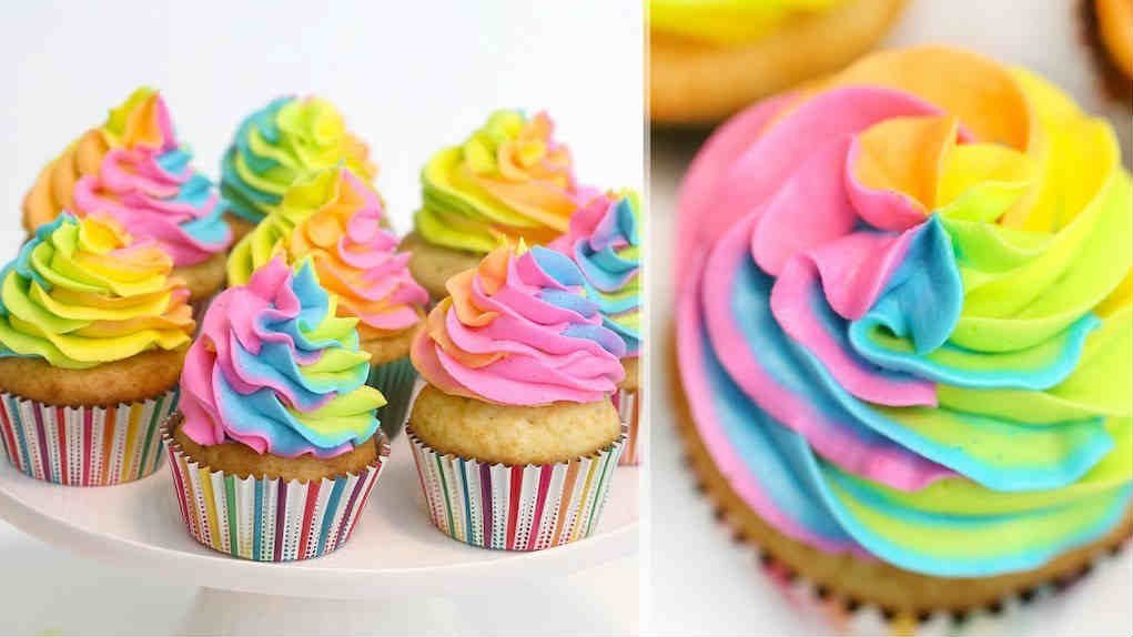 rainbow buttercream