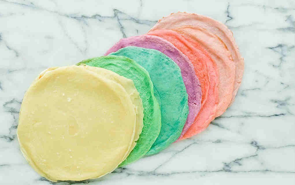Rainbow crepes