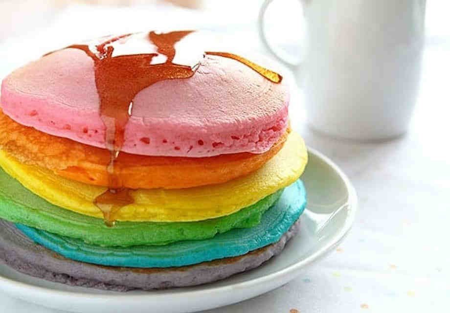Rainbow pancakes