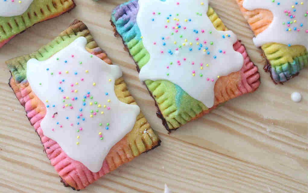 Rainbow pop tarts