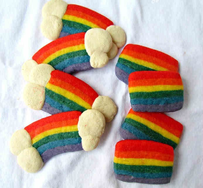 Rainbow slice cookies