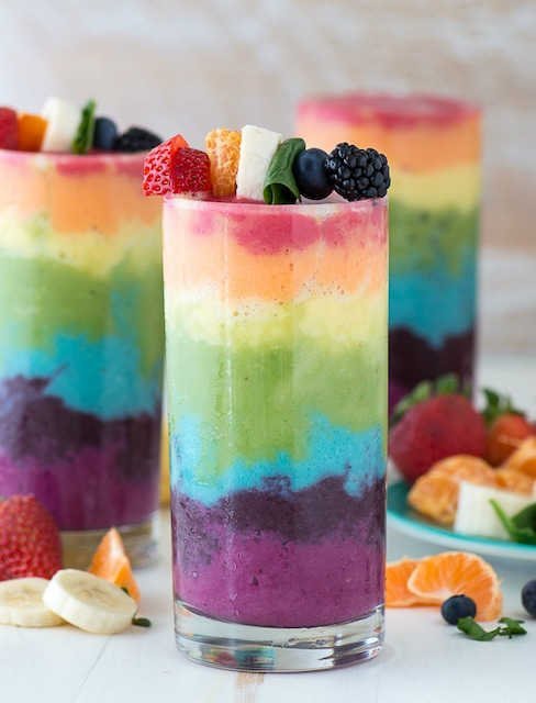 Rainbow dessert smoothie