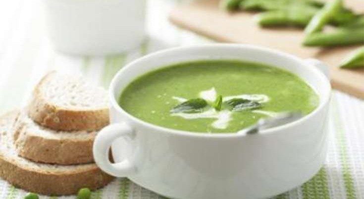 Roasted Garlic and Pea Soup recipe photo