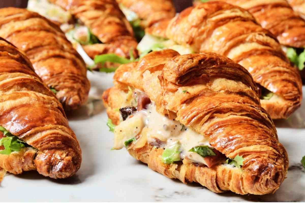 Croissant sandwiches for sandwich filling ideas