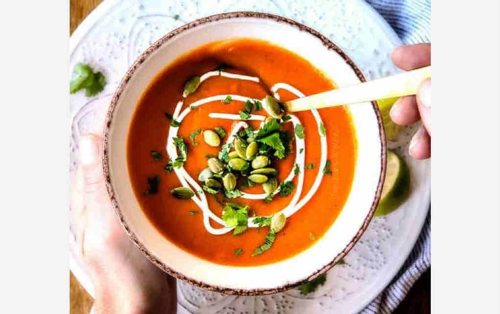 Slow Cooker Chipotle Sweet Potato Soup - Carlsbad Cravings - Mykidstime slow cooker family meals