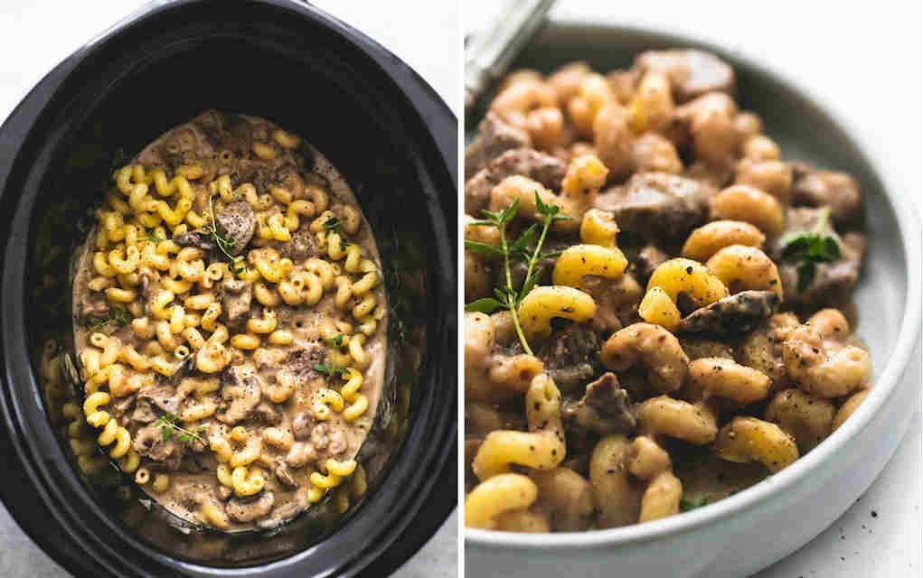 Slow Cooker Creamy Beef Stroganoff - Creme de la Crumb - Mykidstime slow cooker family meals
