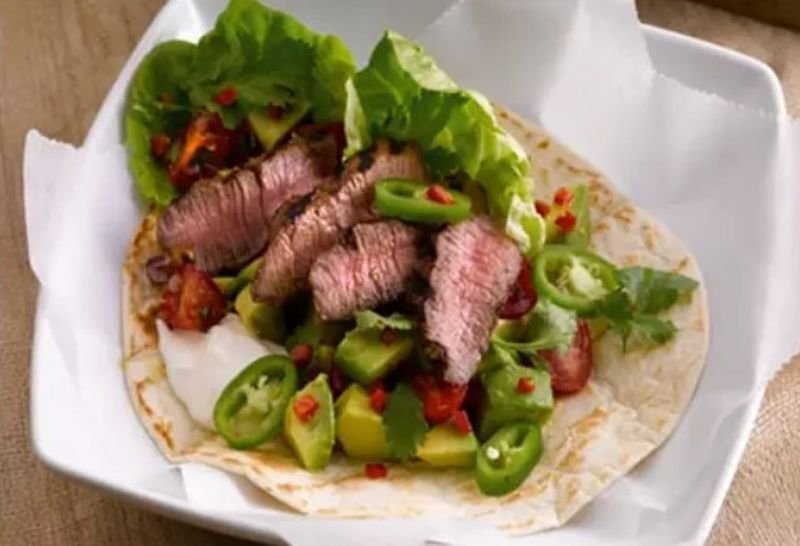 spicy beef tortilla wraps